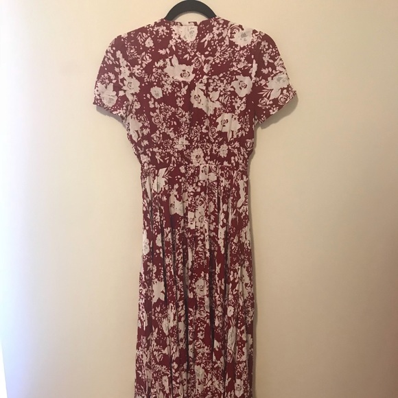 V-Neck Print Tassel Tie Dress - Picture 3 of 6